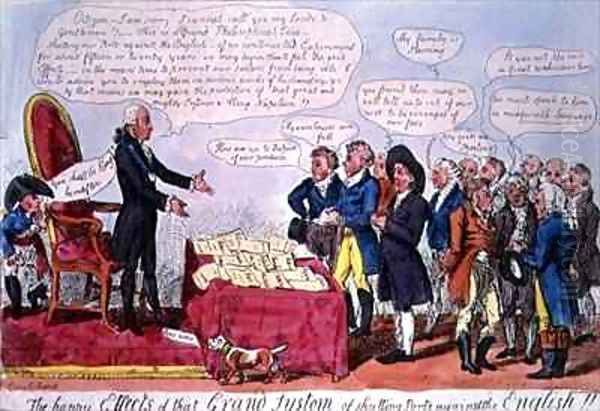 The Happy Effects of that Grand System of Shutting Ports against the English Oil Painting by George Cruikshank I