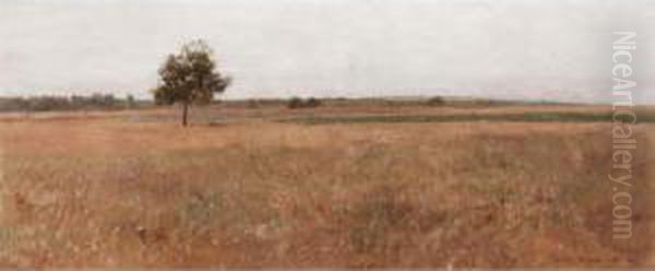 Landschaft Bei Cayeux (landscape Near Cayeux) Oil Painting by Eugene Jettel