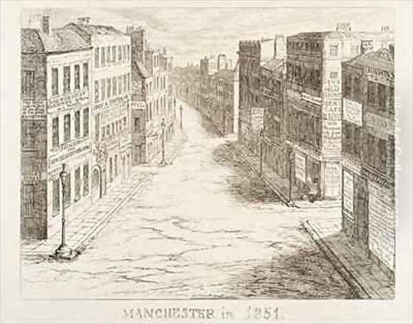 Mayhews Great Exhibition of 1851 Manchester in 1851 Oil Painting by George Cruikshank I