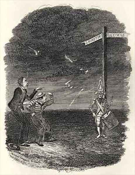 The Dead Drummer Oil Painting by George Cruikshank I