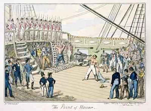 The Point of Honor Oil Painting by George Cruikshank I