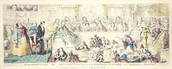 The Breach of Promise cartoon hand coloured etching Oil Painting by George Cruikshank I