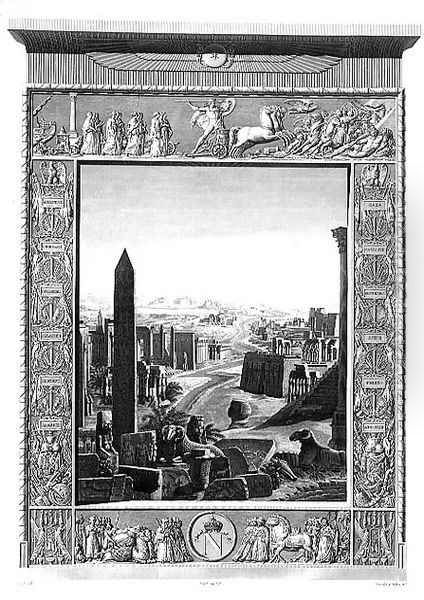 Frontispiece to Volume 1 of the `Description of Egypt` Oil Painting by Cecile