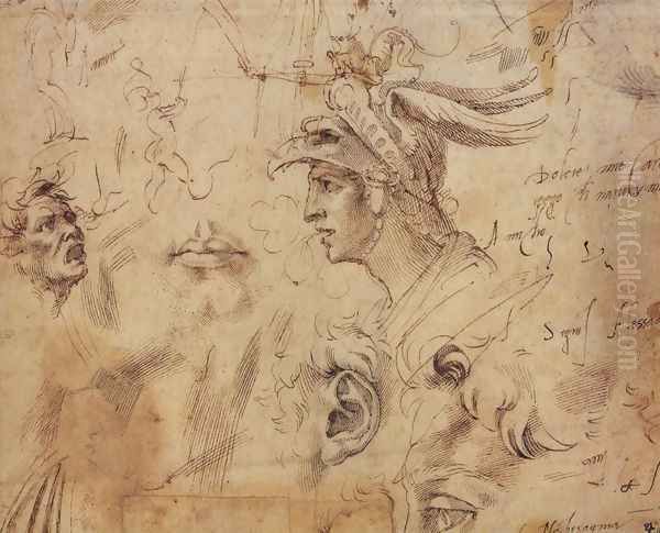 Studies Oil Painting by Benvenuto Cellini