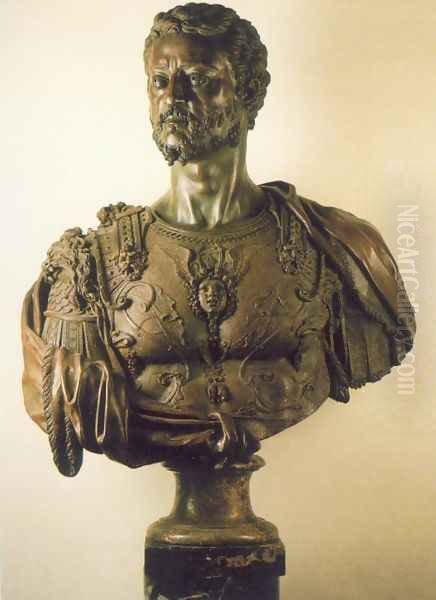 Bust of Cosimo I Oil Painting by Benvenuto Cellini