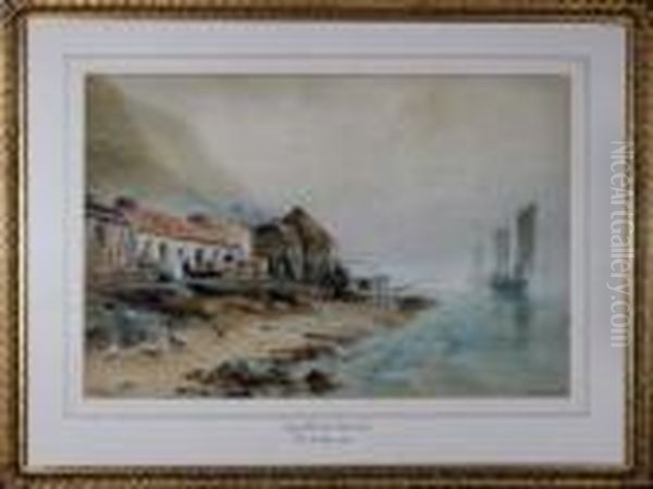 Foggy Weather, Burnmouth Oil Painting by Robert Jobling