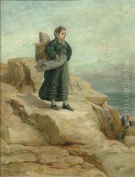 Signed And Dated 1882.
 Provenance: The Artist's Great Grandson. Oil Painting by Robert Jobling