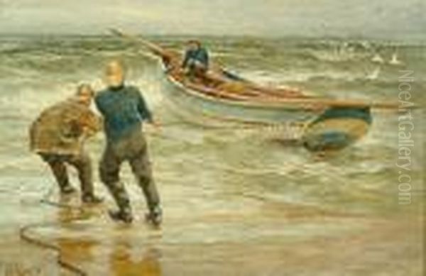 Putting Out To Sea Oil Painting by Robert Jobling