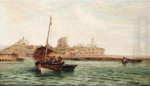 Tynemouth Priory Oil Painting by Robert Jobling