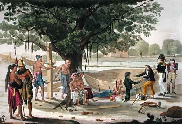 Boatyard near Kupang, Timor, plate 9 from 'Le Costume Ancien et Moderne' Oil Painting by Felice Campi