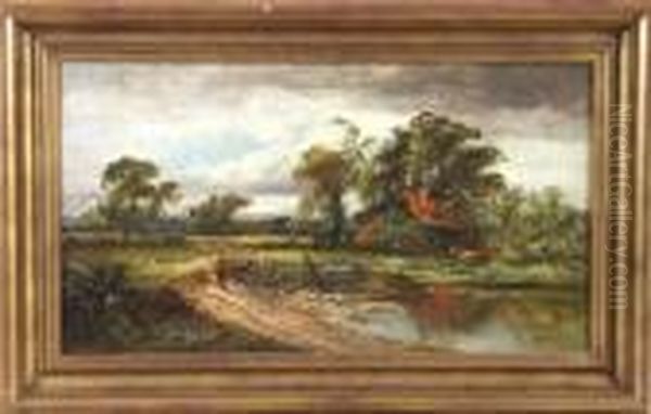 Landscape With Figure Oil Painting by Henry Bates Joel