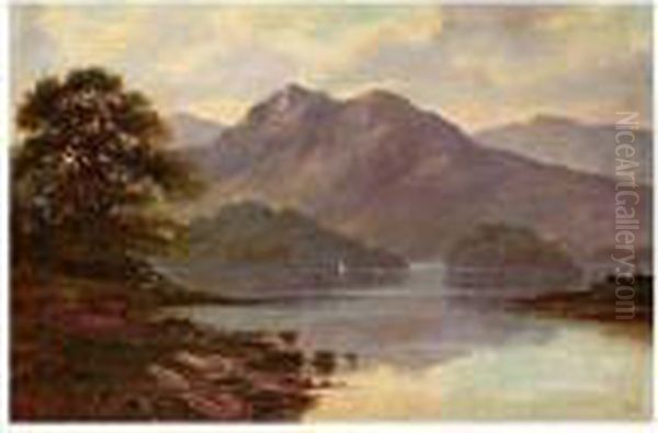 Loch Landscapes Oil Painting by Henry Bates Joel