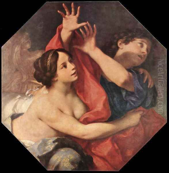 Joseph and Potiphar's Wife 1678-80 Oil Painting by Carlo Cignani