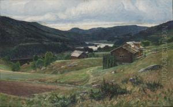 Sillre, 
Medelpad Oil Painting by Carl August Johansson