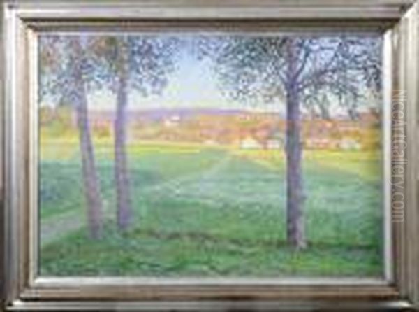 Landskap Oil Painting by Carl August Johansson