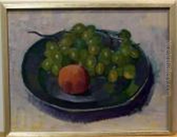 Fruktstilleben. Oil Painting by Johan Johansson