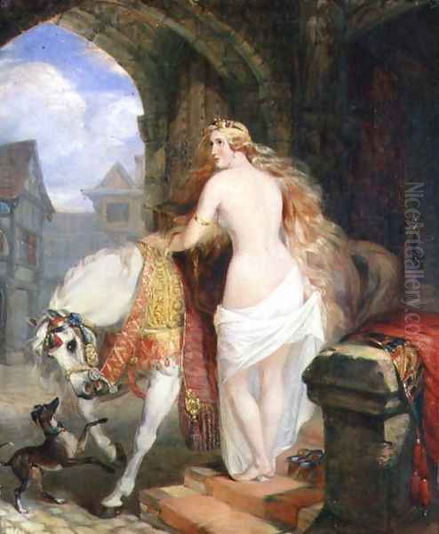 Lady Godiva, 1850 Oil Painting by Marshall Claxton