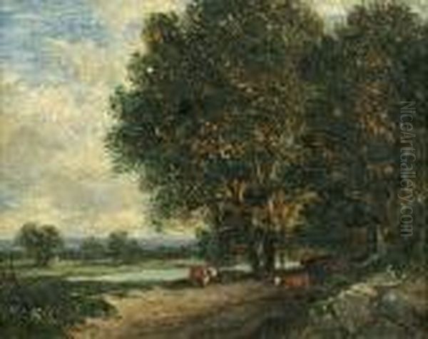 At Chapinville, Connecticut Oil Painting by David Johnson