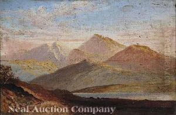 Mountainous Landscape Oil Painting by David Johnson