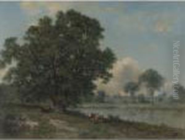 On The Wallkill At Walden Oil Painting by David Johnson