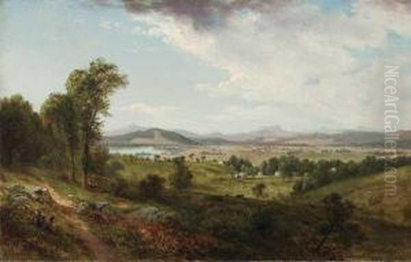 ''view Of Lancaster, N.h.'' Oil Painting by David Johnson