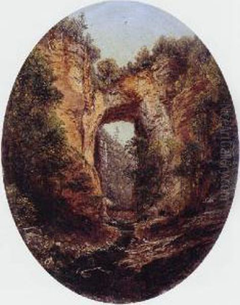 Natural Bridge, Virginia Oil Painting by David Johnson