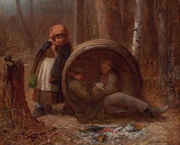 The Eavesdropper Oil Painting by Eastman Johnson