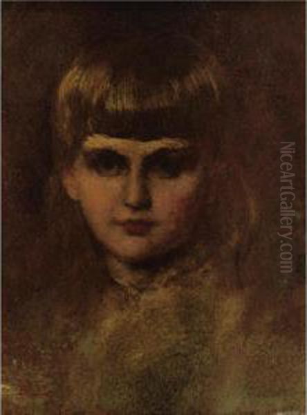 Young Girl Oil Painting by Eastman Johnson