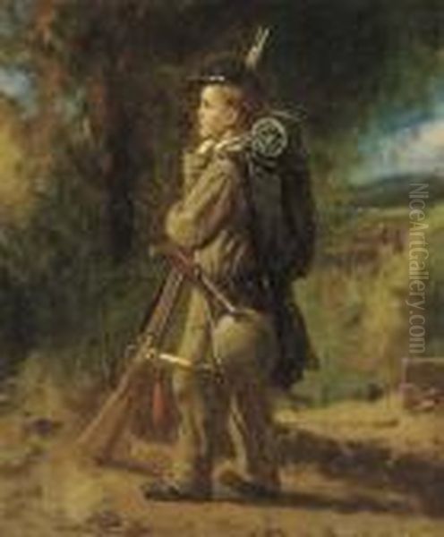 The Little Soldier Oil Painting by Eastman Johnson