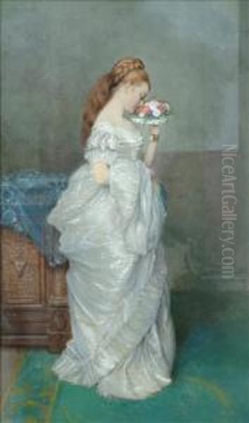 Theposy Oil Painting by Edward Killingworth Johnson