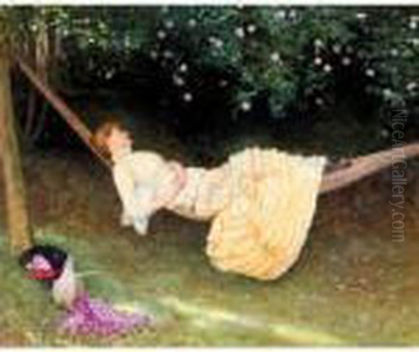 The Hammock Oil Painting by Edward Killingworth Johnson