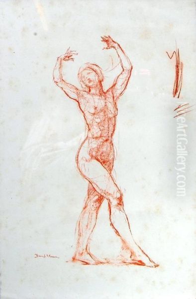 Figure Sketches Oil Painting by Ernest Borough Johnson