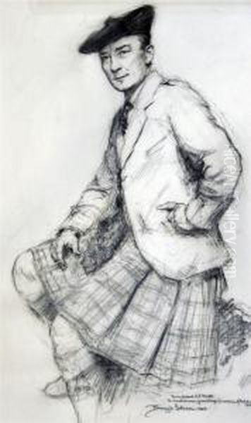 Portrait Of A Scotsman Oil Painting by Ernest Borough Johnson