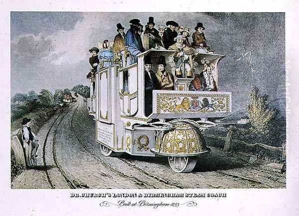 Dr Church's London and Birmingham Steam Coach, 1833 (2) Oil Painting by John Cooke