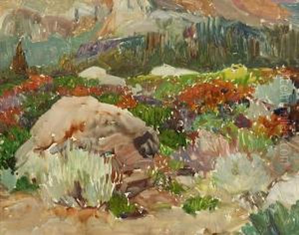 Wildflowers Oil Painting by Frank Tenney Johnson