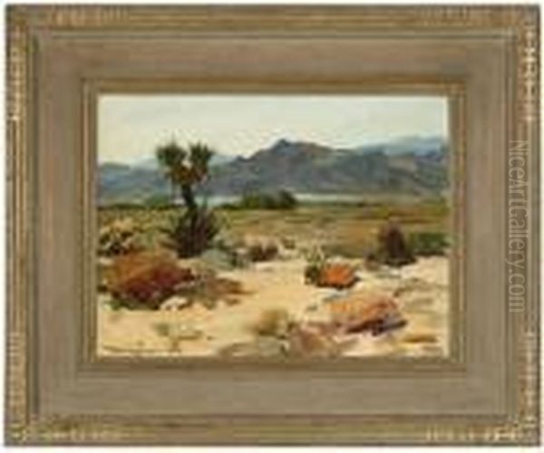 Desert Mountains Oil Painting by Frank Tenney Johnson