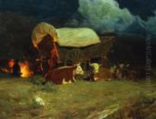 The Pioneers Oil Painting by Frank Tenney Johnson