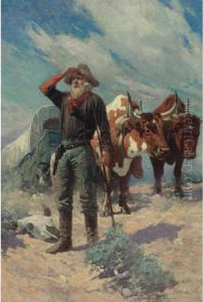 The Prospector Oil Painting by Frank Tenney Johnson