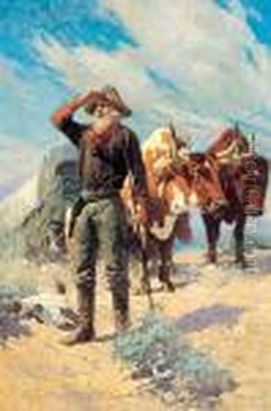 The Prospector Oil Painting by Frank Tenney Johnson