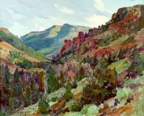 Ptarmigan Mountain, Wyoming Oil Painting by Frank Tenney Johnson