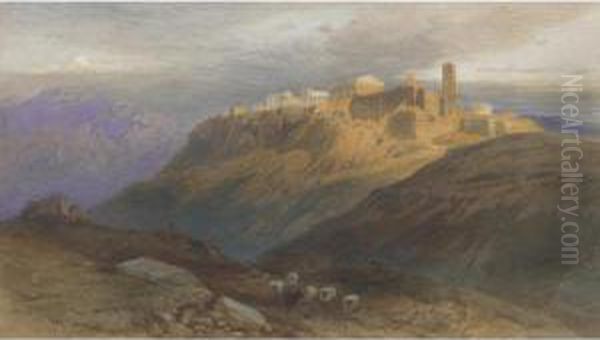 View Of The Parthenon Oil Painting by Harry John Johnson