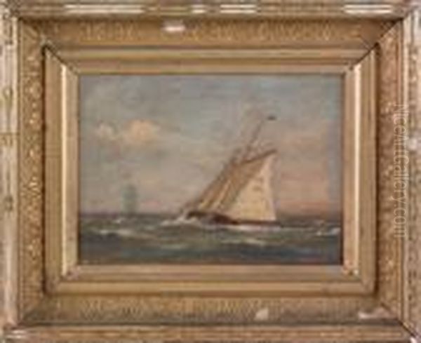 Yacht Portrait Oil Painting by Marshall Johnson