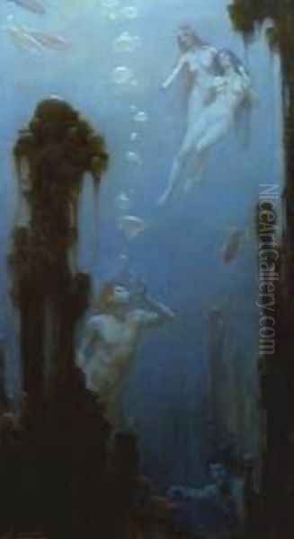 Courtney A Deep Sea Fantasy Oil Painting by Curran Charles