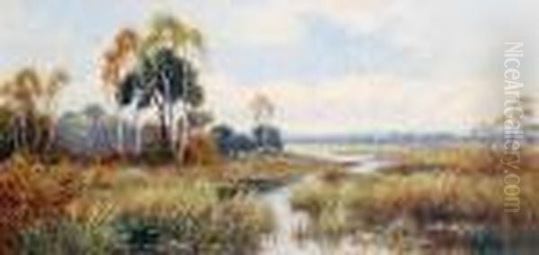 River Landscapes Oil Painting by Sidney Yates Johnson