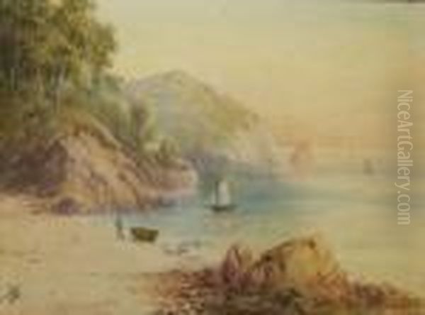 A Cornish Bay Oil Painting by Sidney Yates Johnson