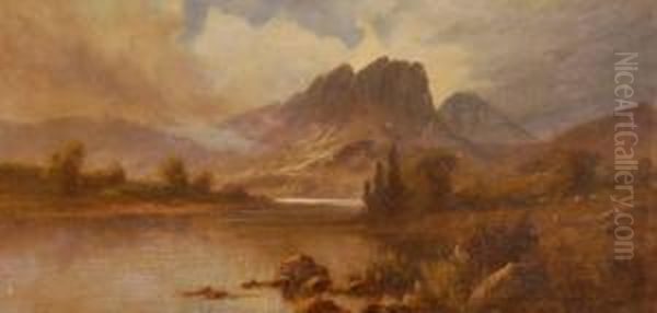 Extensive Highland Landscape Oil Painting by Sidney Yates Johnson