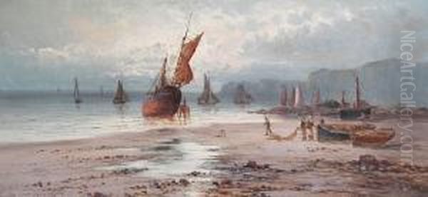 The Last Load, Cornish Coast Oil Painting by Sidney Yates Johnson