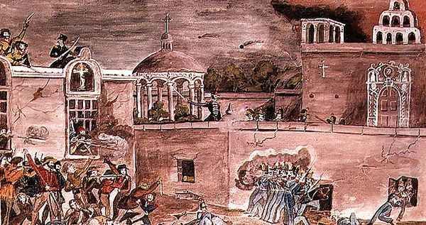 American troops under General Doniphan storm the Bishop's Palace in Monterrey, c.1846 Oil Painting by Private Samuel Chamberlain