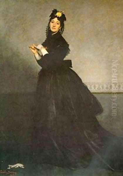 Lady with a Glove Oil Painting by Carolus Duran Charles Emile