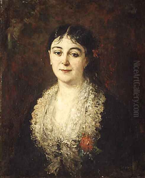 Portrait of a Woman Oil Painting by Carolus Duran Charles Emile